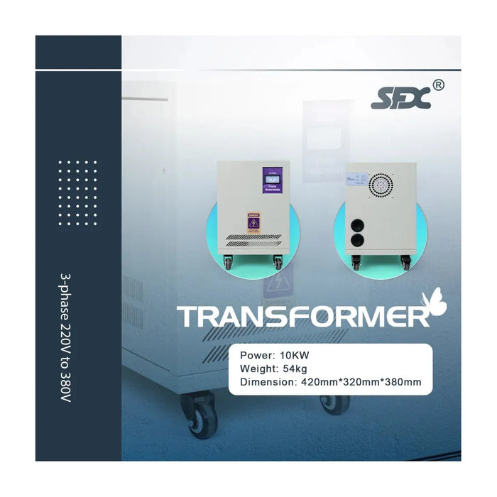 Dark Slate Gray SFX 10KW 3-phase 220V to 380V Transformer for Laser Cleaning & Welding Machines