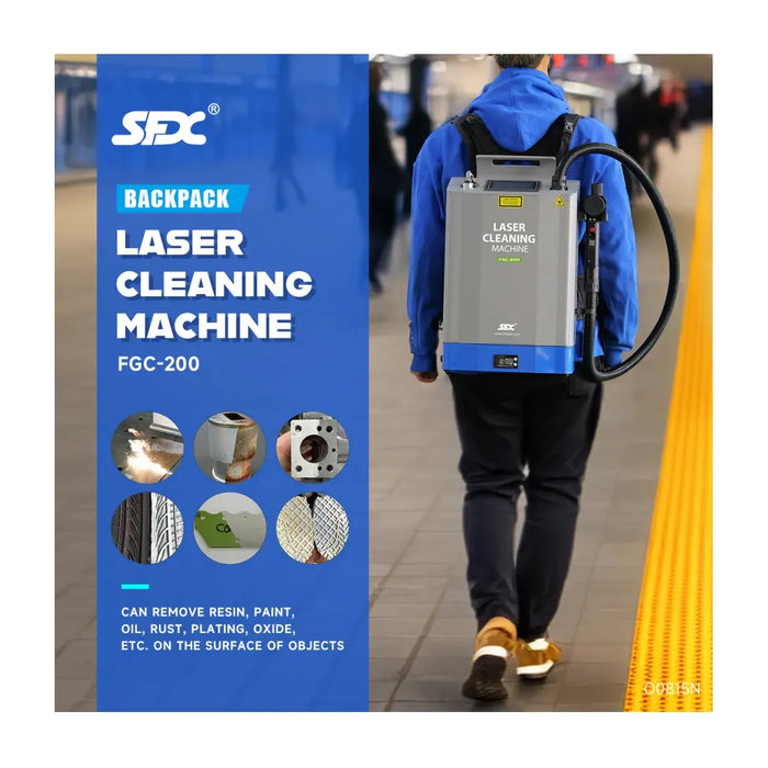 Steel Blue SFX 200W Portable Backpack Laser Cleaning Machine